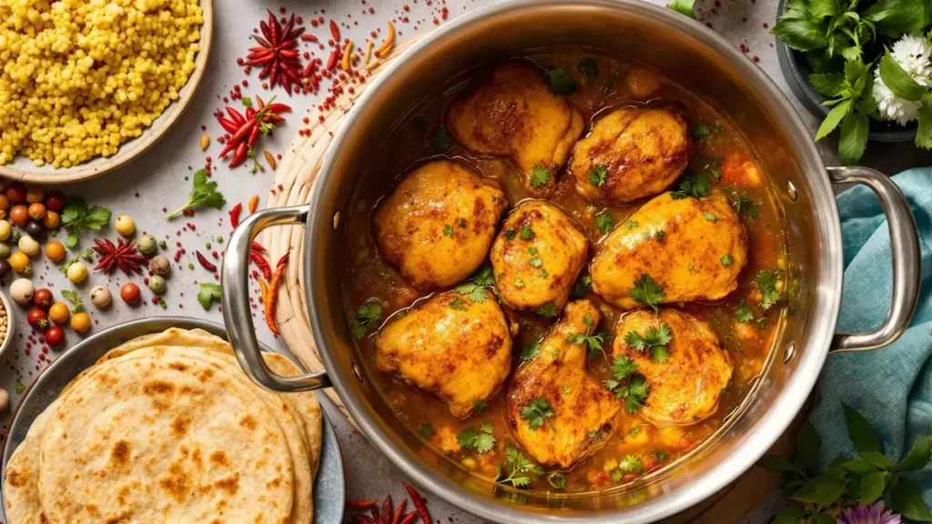 Surinaamse Kip: een explosie van exotische smaken met deze gestoofde kip met specerijen