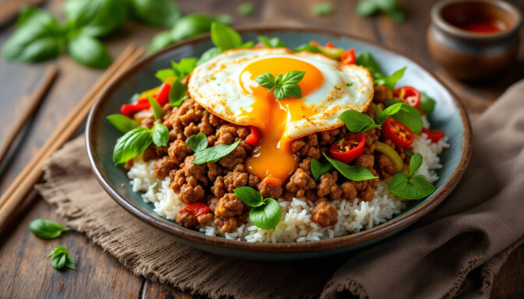 ontdek pad krapow, een verrukkelijke thaise roerbakschotel vol smaken en aromatische kruiden. leer de geheimen van dit authentieke recept en breng de magie van thailand in jouw keuken!