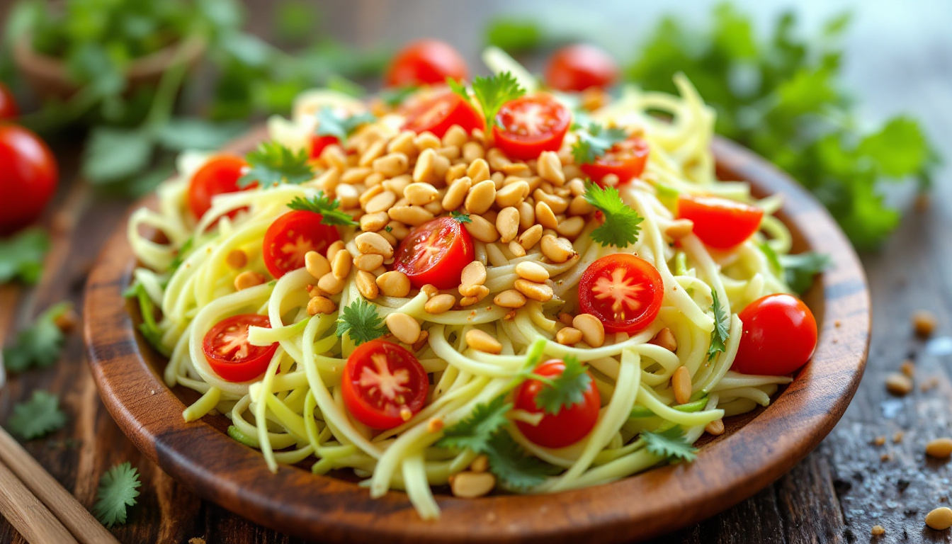 ontdek het recept voor som tum, de authentieke thaise papajasalade, en leer hoe je deze heerlijke, pittige en smakelijke salade eenvoudig thuis kunt maken. perfect voor een verfrissende bite!