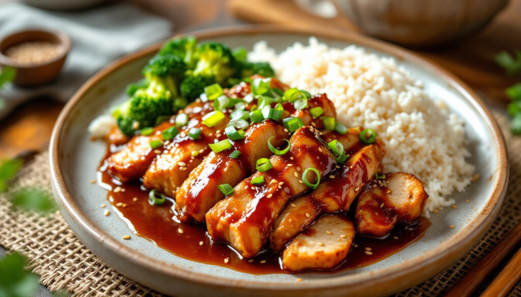 ontdek een eenvoudig en smaakvol recept voor teriyaki kip, perfect voor een heerlijke avondmaaltijd. geniet van de combinatie van een zoete, hartige marinade en malse kip. perfect voor elke gelegenheid!