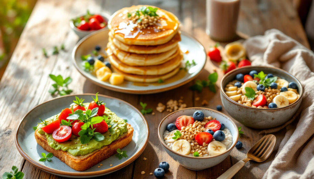 ontdek heerlijke en gezonde vegan ontbijtrecepten die je dag perfect beginnen. van smoothies tot havermout, geniet van een voedzaam en smakelijk ontbijt dat eenvoudig te bereiden is.