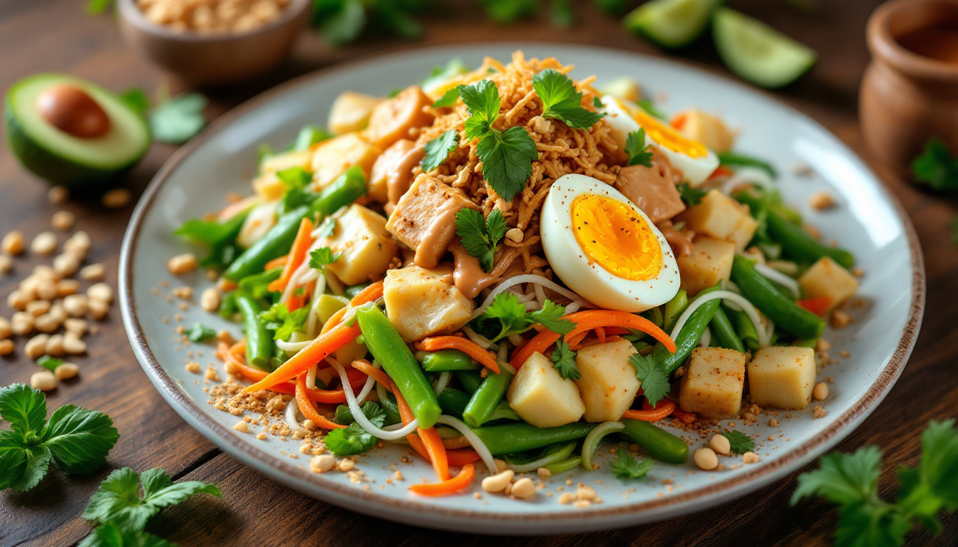 ontdek de heerlijke wereld van gado-gado met onze authentieke indonesische salades. perfect voor elke gelegenheid, deze recepten combineren verse ingrediënten en traditionele smaken voor een smaakvolle ervaring.
