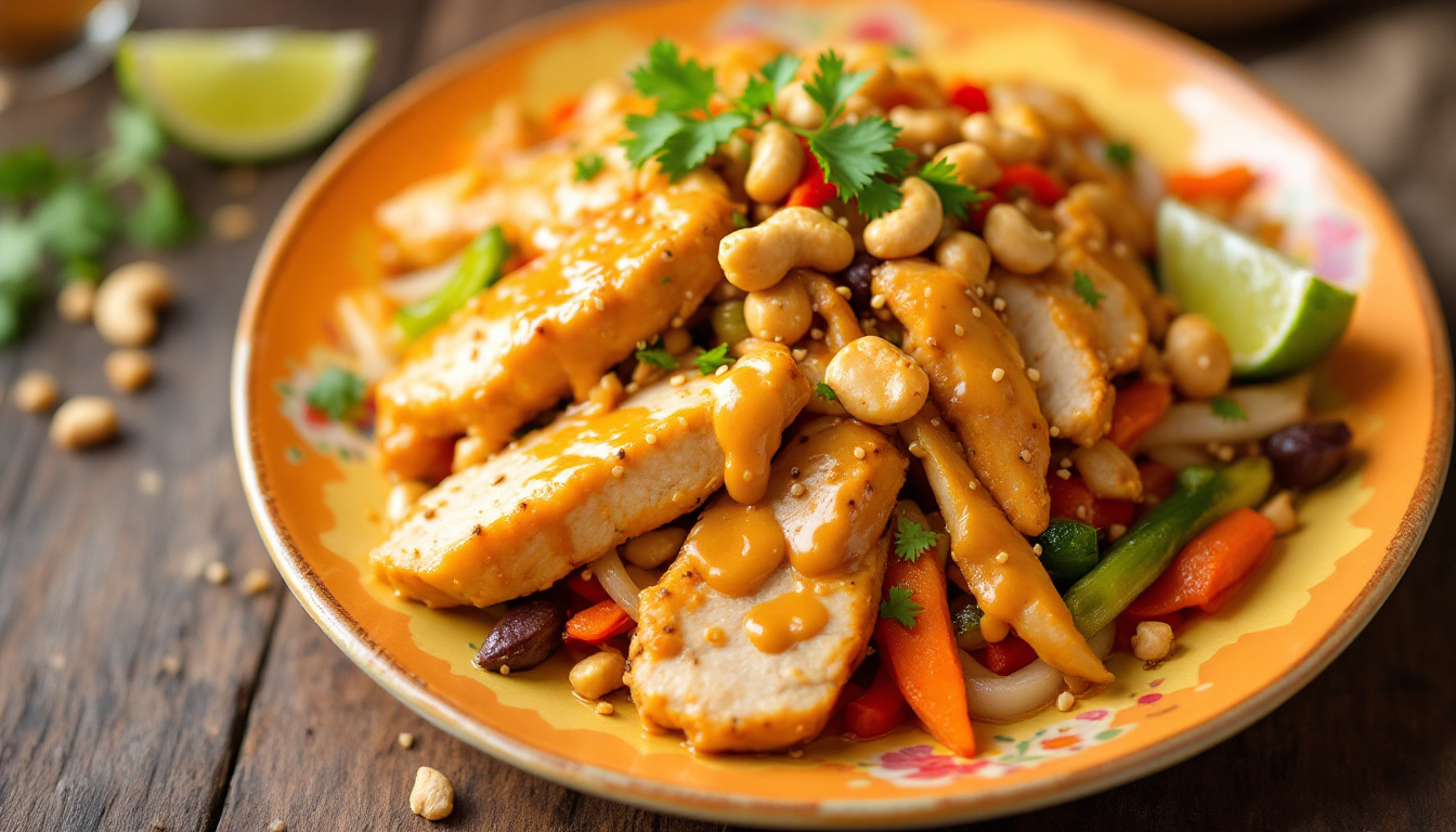 ontdek de authentieke smaken van de thaise keuken met gai pad med mamuang. leer hoe je dit heerlijke gerecht thuis kunt bereiden en geniet van een culinaire ervaring vol aroma's en texturen.