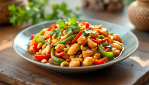 ontdek de heerlijke smaken van gai pad med mamuang, een authentiek thais gerecht dat je eenvoudig thuis kunt bereiden. geniet van de perfecte combinatie van kip, cashewnoten en aromatische specerijen. breng de thaise kookkunst naar je eigen keuken!