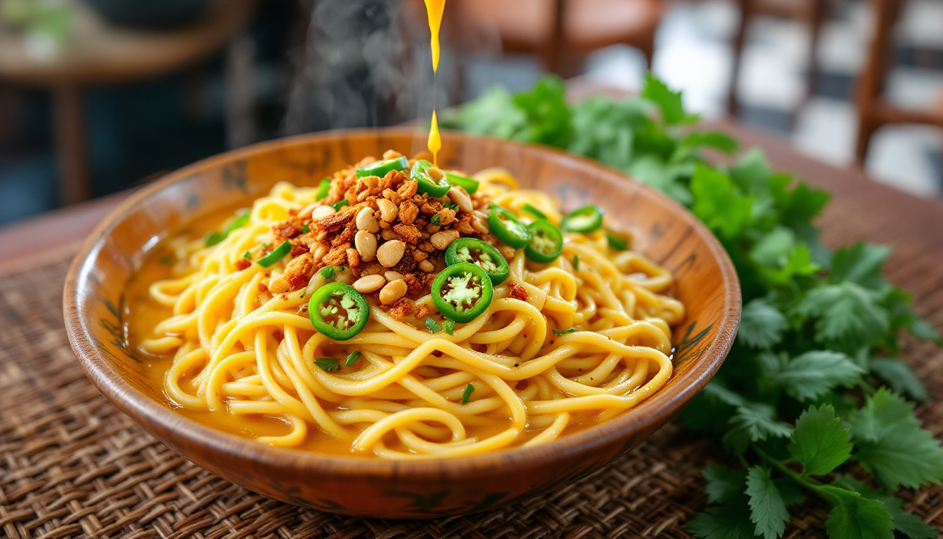 ontdek khanom jeen, de perfecte thaise rijstnoedels die elke maaltijd verrijken. leer meer over de veelzijdigheid en smaak van deze heerlijke noedels en hoe je ze kunt bereiden voor een authentieke thaise ervaring.