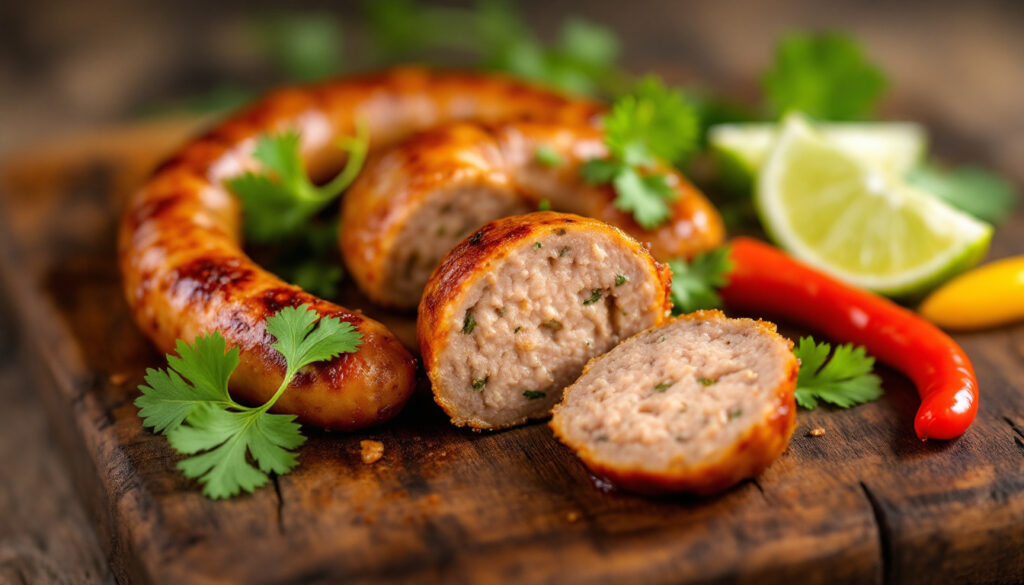 verken de unieke en verrukkelijke smaken van sai ua, de traditionele thaise worst. laat je verleiden door de aromatische kruiden en ingrediënten die deze specialiteit bijzonder maken. perfect voor een authentieke thaise eetervaring!