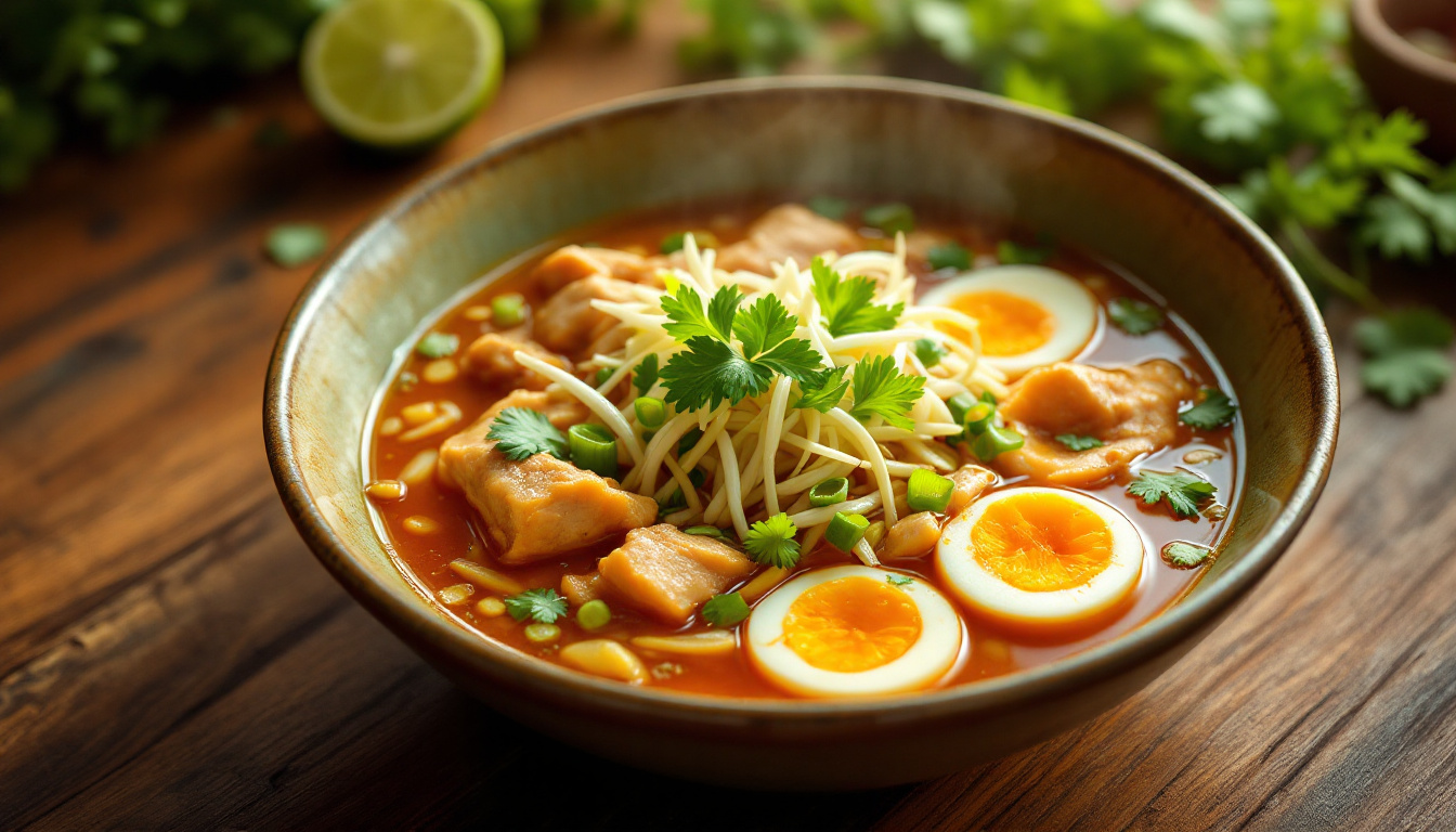 ontdek het traditionele indonesische recept van soto, een heerlijke en geurige soep vol smaken. leer hoe je dit authentieke gerecht thuis kunt bereiden en geniet van de rijke culinaire cultuur van indonesië.