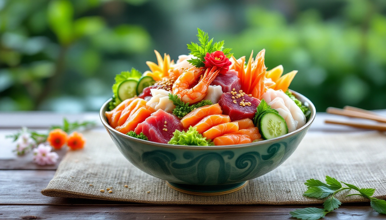 ontdek de smaken van japan met chirashi, een kleurrijk en smaakvol gerecht dat de essentie van de japanse kookkunst vastlegt. laat je verleiden door de versheid van ingrediënten en de kunstzinnige presentatie van dit heerlijke culinair avontuur.